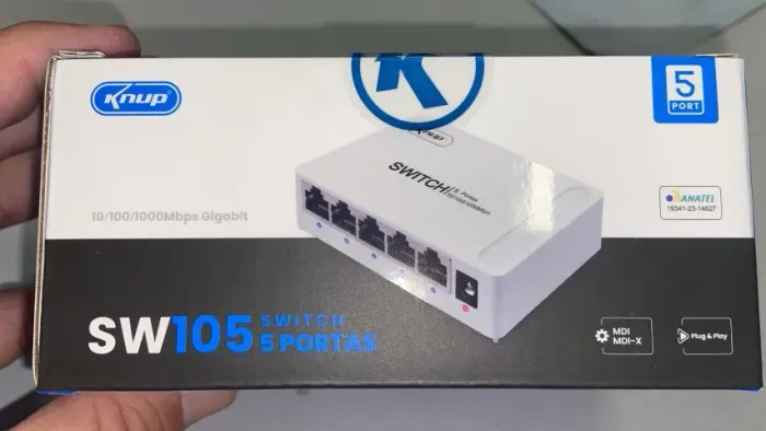 Switch 05 portas 10/100/1000 Knup SW105