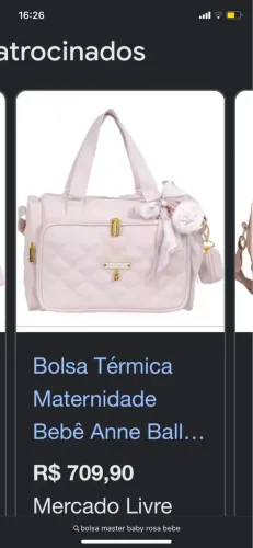 Bolsa térmica maternidade Anne ballet rosa masterbag 