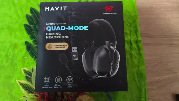 Headset Gamer Havit Fuxi-H3 com Fio e sem Fio Black nunca aberto