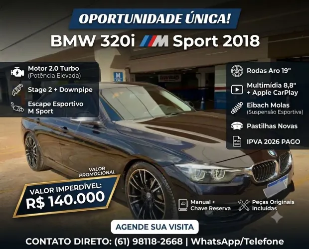 BMW 320I A 2.0 TB M Sport Activeflex 16V 4P 2018