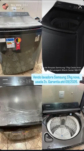 Vendo máquina de lavar Samsung 17kg na garantia 