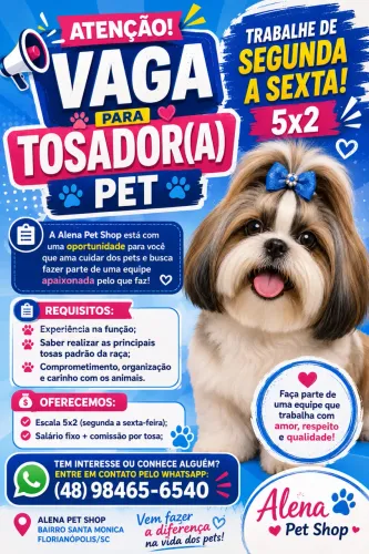 ? Tosador(a) Pet | Segunda a Sexta (5x2)