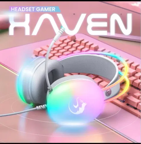 Headset Gamer Haven Ultra RGB Profissional Confortável Imersivo com Microfone
