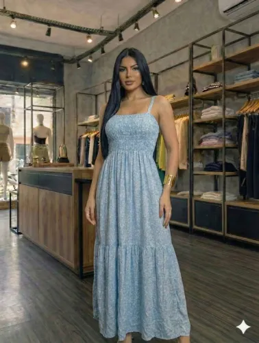 Vestido longo floral