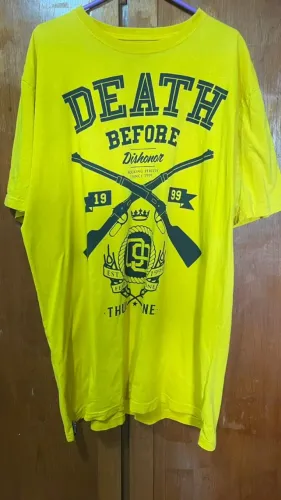 Camiseta Thug Nine XXXG Oversized Amarela Streetwear Original