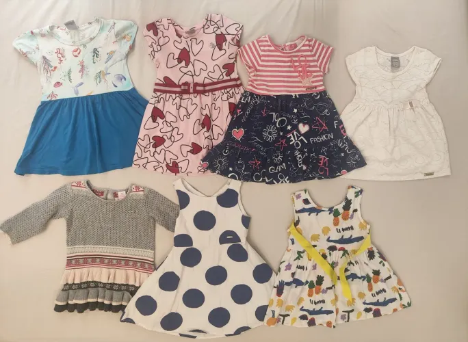 Vestidos para meninas tamanho 1 a 2 anos