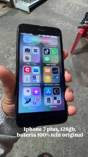 Iphone 7 plus 128gb, 100%bateria, tela original