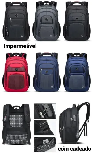 Mochila Impermeável Resistente com cadeado