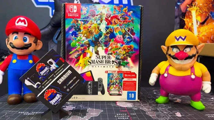 Nintendo Switch Oled Super Smash Bross (D.E.S.B.L.O.Q.U.E.A.D.O)