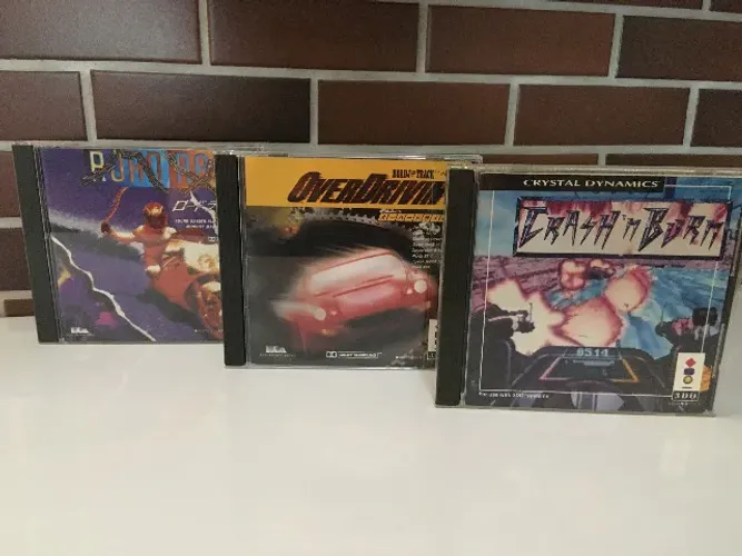 Jogos Road Rash, Overdrivin e Crash n burn originais 3DO