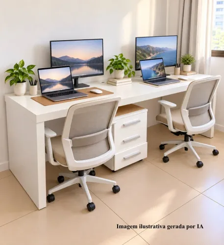 Mesa de escritório / home office grande para 2 pessoas