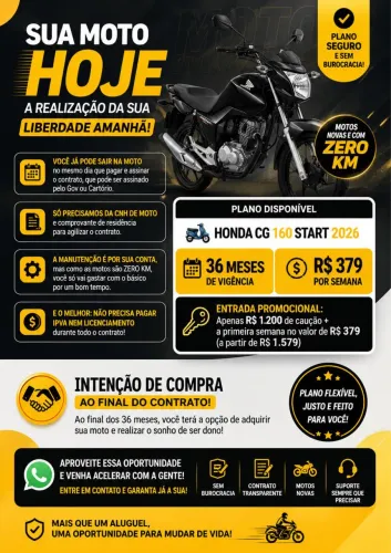 Aluguel de Motos com Venda