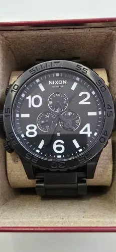 Nixon 51-30 Chrono NOVO 100m de resistência a água GG 51mm pulseira de aço inoxidavel