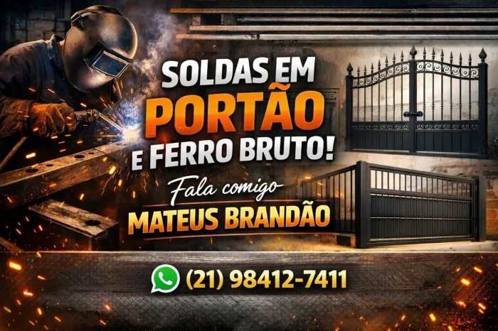 Trabalho com solda . Portao e ferro bruto