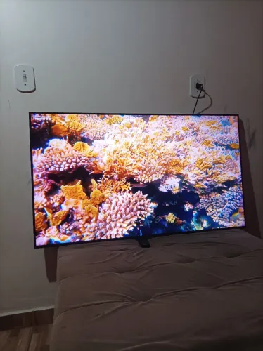 Tv Samsung un50au7700g com Android 4K completo de tudo a verda