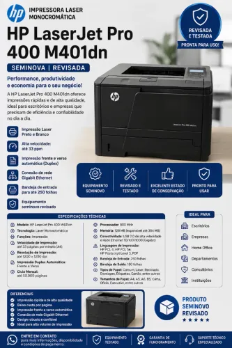 Impressora HP 401 - Revisada
