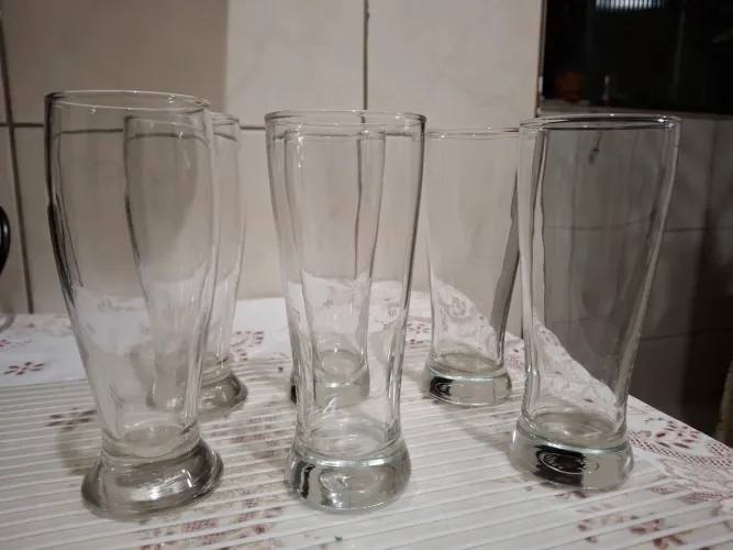 6 Copos Long Drink de vidro temperado