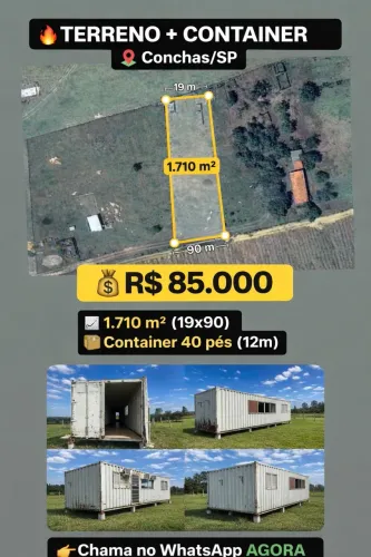 TERRENO + CONTAINER - OPORTUNIDADE IMPERDÍVEL