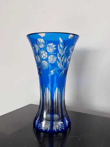 Vaso estilo Murano azul
