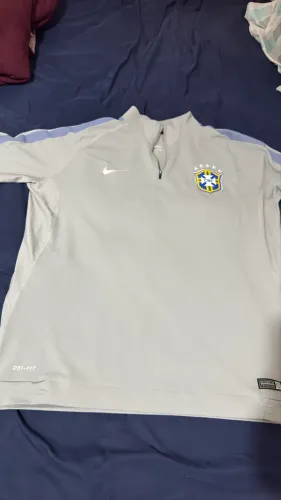 Camisa Brasil CBF Treino Nike Drill Manga Longa Masculina XL