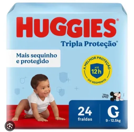 Fralda Huggies tripla proteção G