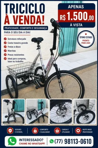 Bicicleta Triciclo Adulto