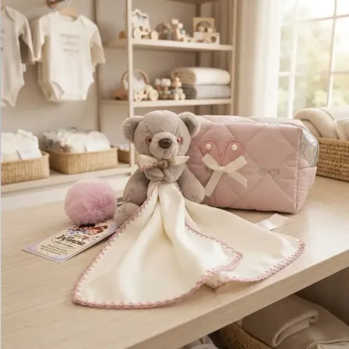 Naninha Bebe Coala Bege Porta Bico E Bolsa Porta Naninha