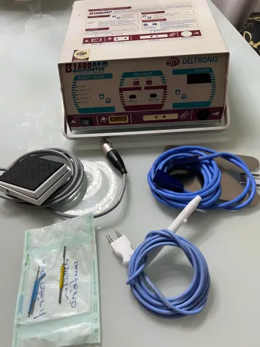 Cauterio elétrico deltronix com pedal, ponteira e placa novos 