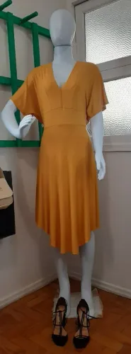 Vestido mostarda SBX FASHION