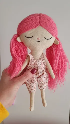 Boneca de pano para quarto infantil decoração  fofa rosa coquette 