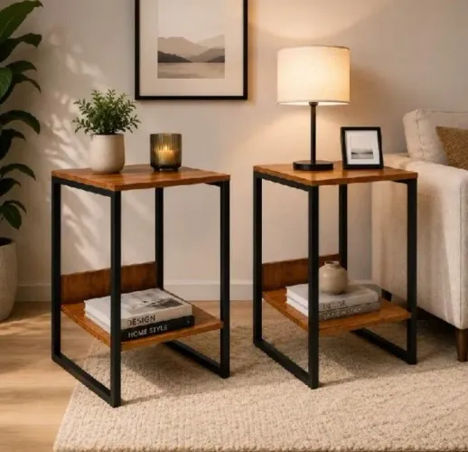 Kit mesa de cabeceira estilo industrial! Criado mudo