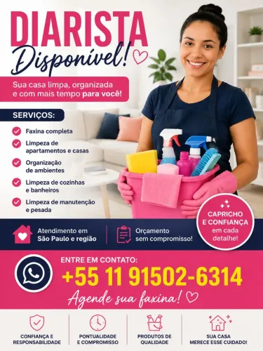 Diarista e Faxina Residencial | Agende Sua Limpeza