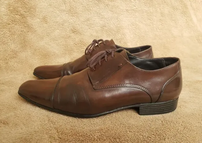 Sapato Social Prego 100% Couro Lindo Estado de Novo Desapego Oportunidade Promocao