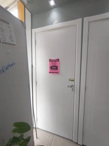 Kit porta madeira cor branco completo - Oferta 2026