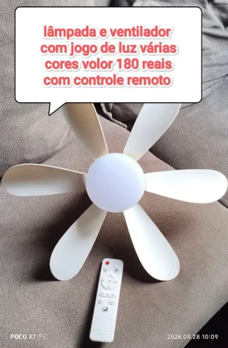 Vendo lâmpada ventilador 170 Reais