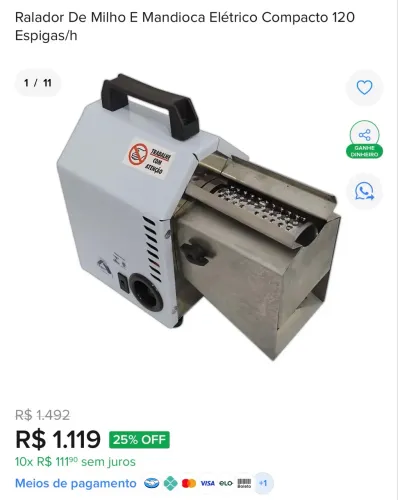 Ralador de milho