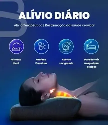 ?Travesseiro Ortopédico Cervical - Alívio para Dores no Pescoço e Costas