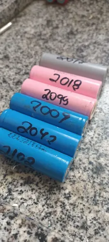 20 células 18650 entre 2000 a 2100 mah usadas
