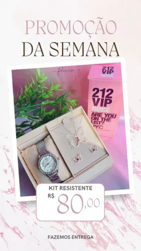 PROMOÇÃO DA SEMANA KIT CHARMOSA PRATA 