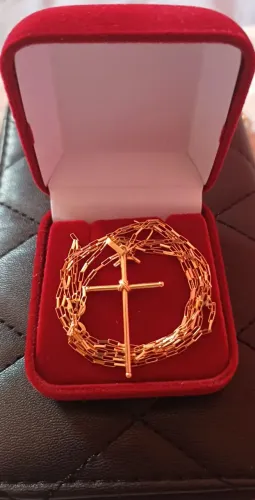Colar de ouro maciço 18k/750,  70cm novo de fábrica 