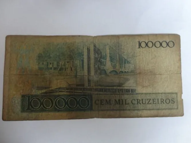 Cédula Antiga De 100.000 Cruzeiros Juscelino Sem Carimbo - razoável