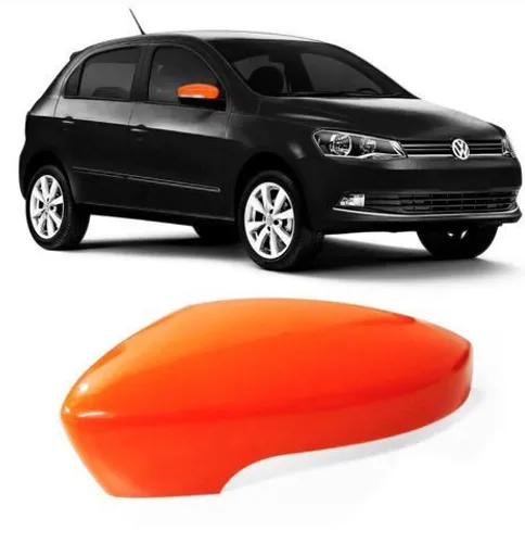 Par Aplique Retrovisor Colorido Gol G6 2013 em diante Voyage Saveiro Fox