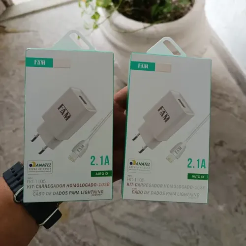 Carregador Homologado Fam Usb Cabo Lightning iPhone 