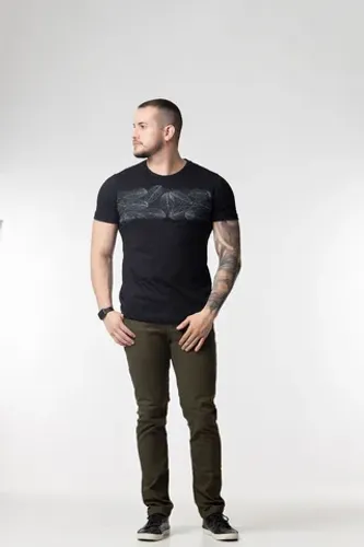 Gola Careca Masculina Estampada