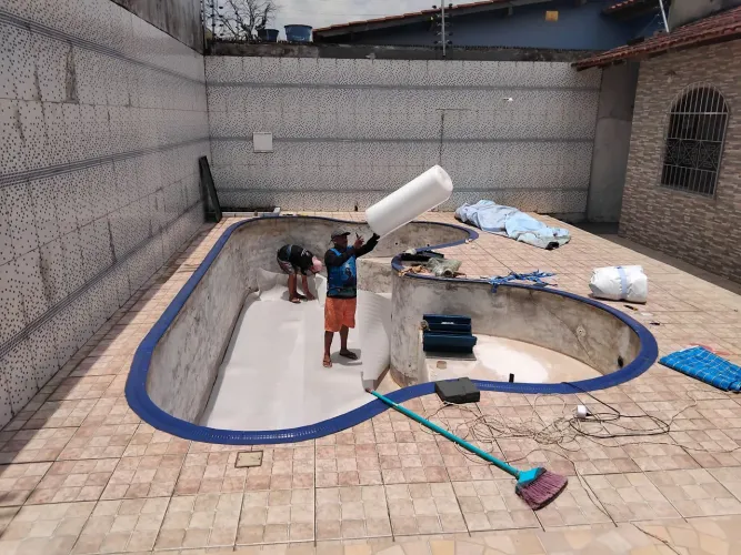 Material para reforma de piscina