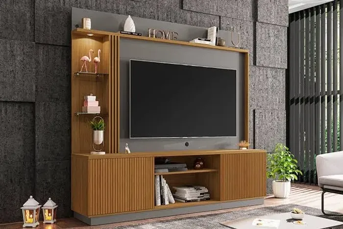 Home Para Televisão Até 65 Polegadas Cinza