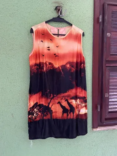 Vestido estampado savana