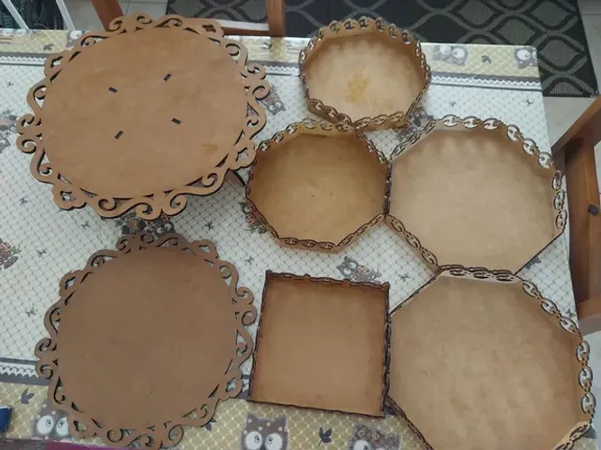 Suportes Bandeja em MDF para festas