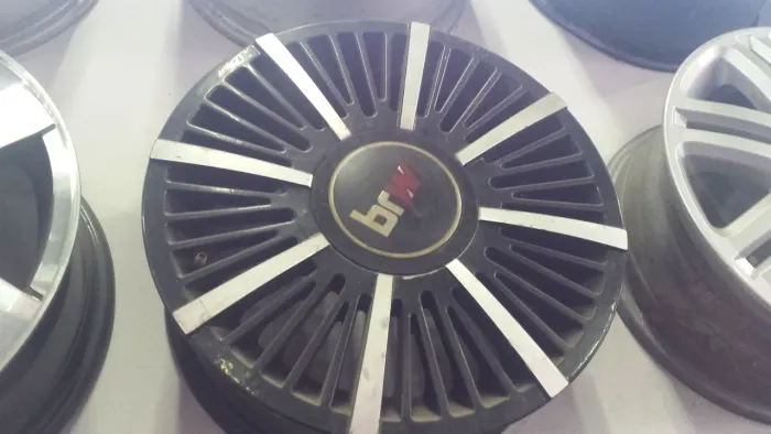 Roda aro 15 Brw preta com diamantado Ford ecosport 4x108 jogo 