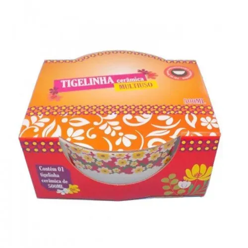 Tigela De Porcelana Redonda Bowl Flores Sortidas 500ml